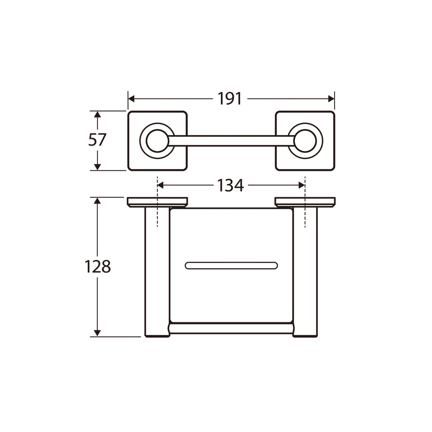 Sansa Soap Shelf Gun Metal Bathroom Accessories Fienza