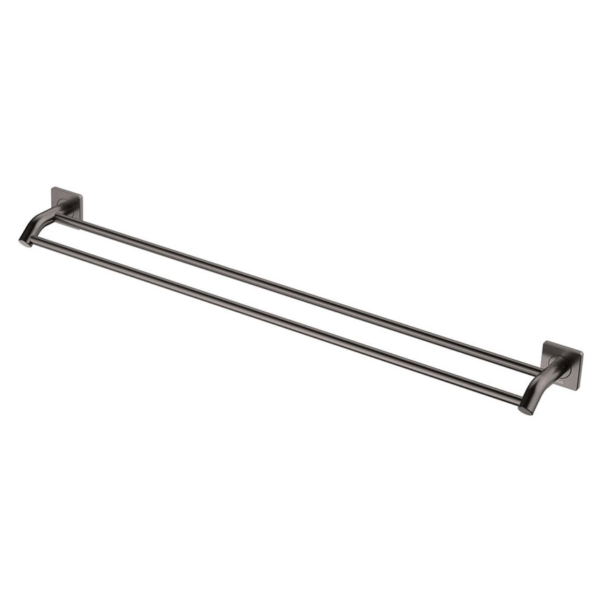 Sansa Double Towel Rail 900mm Gun Metal Bathroom Accessories Fienza Default Title