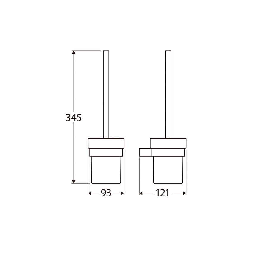 Tono Toilet Brush And Holder Urban Brass Bathroom Accessories Fienza
