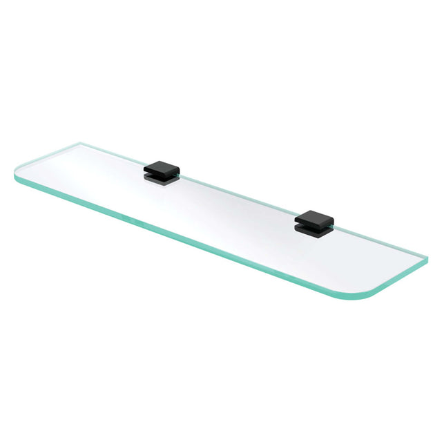 Tono Glass Shelf 500mm Matte Black Bathroom Accessories Fienza Default Title