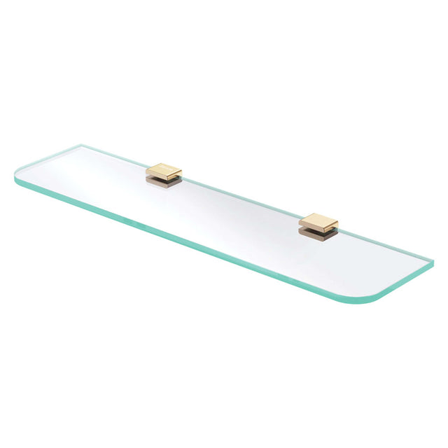 Tono Glass Shelf 500mm Urban Brass Bathroom Accessories Fienza Default Title