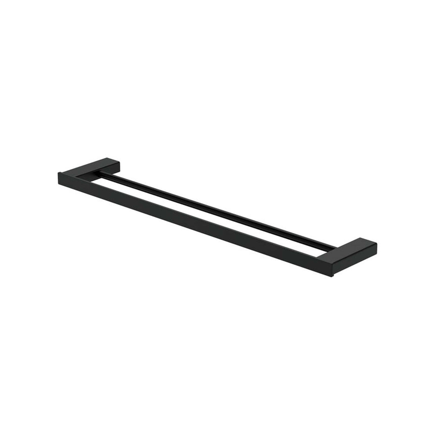 Tono 610 Double Towel Rail Matte Black Bathroom Accessories Fienza Default Title