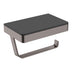 Tono Toilet Roll Holder With Glass Shelf Sus308 Gun Metal/Black