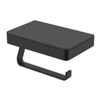 Tono Toilet Roll Holder With Glass Shelf Sus305 Matte Black