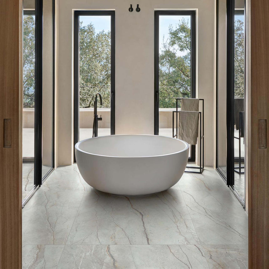 Mystone Silver Root 600x600 Natural White Stonke Look Tiles Tilemall