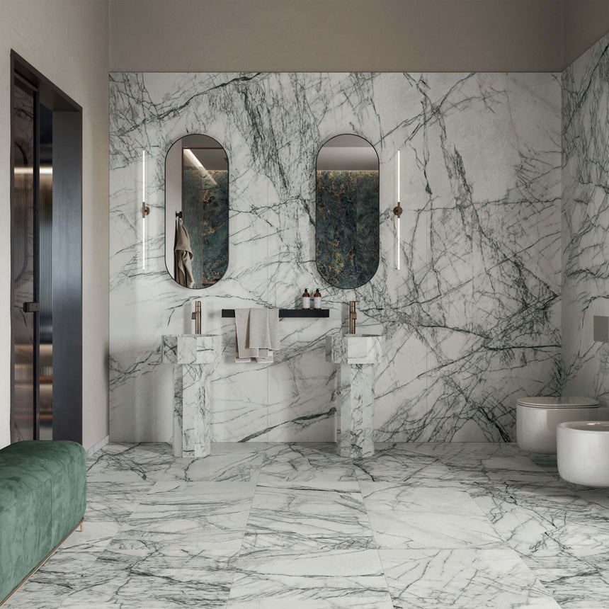 Sensi Signoria 1200x600 Lux Lilac Grey Marble Look Tiles Tilemall