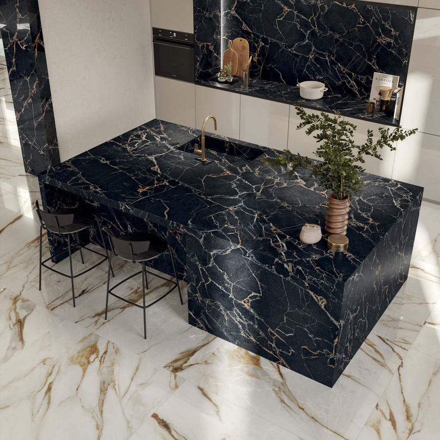 Sensi Signoria 1200x600 Lux Calacatta Vena Oro Marble Look Tiles Tilemall