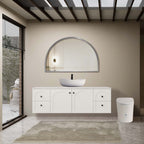 Arco Framed Mirror 1200x800mm Brushed Nickel