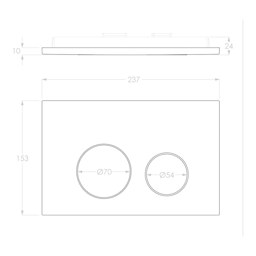ADP Toilet Flush Buttons Brushed Nickel Bathroom Accessories ADP