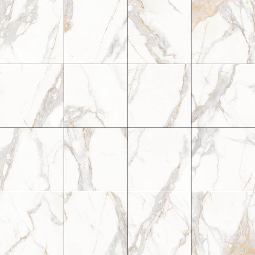 Calacatta Gold 600x600 Honed White Sample Sample Tilemall