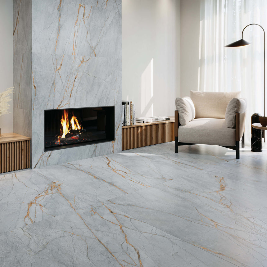 Noble Stone 600x600 Natural Blue Marble Look Tiles Tilemall