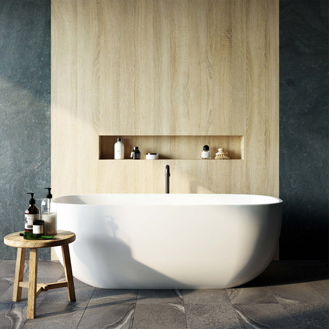 BelBagno Ally Freestanding Acrylic Bath 1700mm Semi Gloss White Bath BelBagno