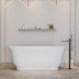 BelBagno Baden Freestanding Acrylic Bath 1500mm Semi Gloss White