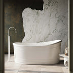 BelBagno Ritz Freestanding Solid Surface Bath 1676mm Matt White