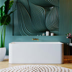 BelBagno Alto Back to Wall Acrylic Bath 1700mm Semi Gloss White