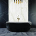 BelBagno Sapphire Black Freestanding Bath 1650mm Semi Gloss Black