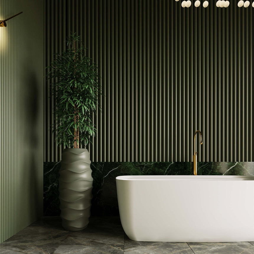 BelBagno Terriccio Freestanding/Back to Wall Acrylic Bath 1500mm Matt White Bath BelBagno