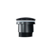 BelBagno Bathroomware universal popup waste gun metal finish with threaded inlet and black cap by Tilemall