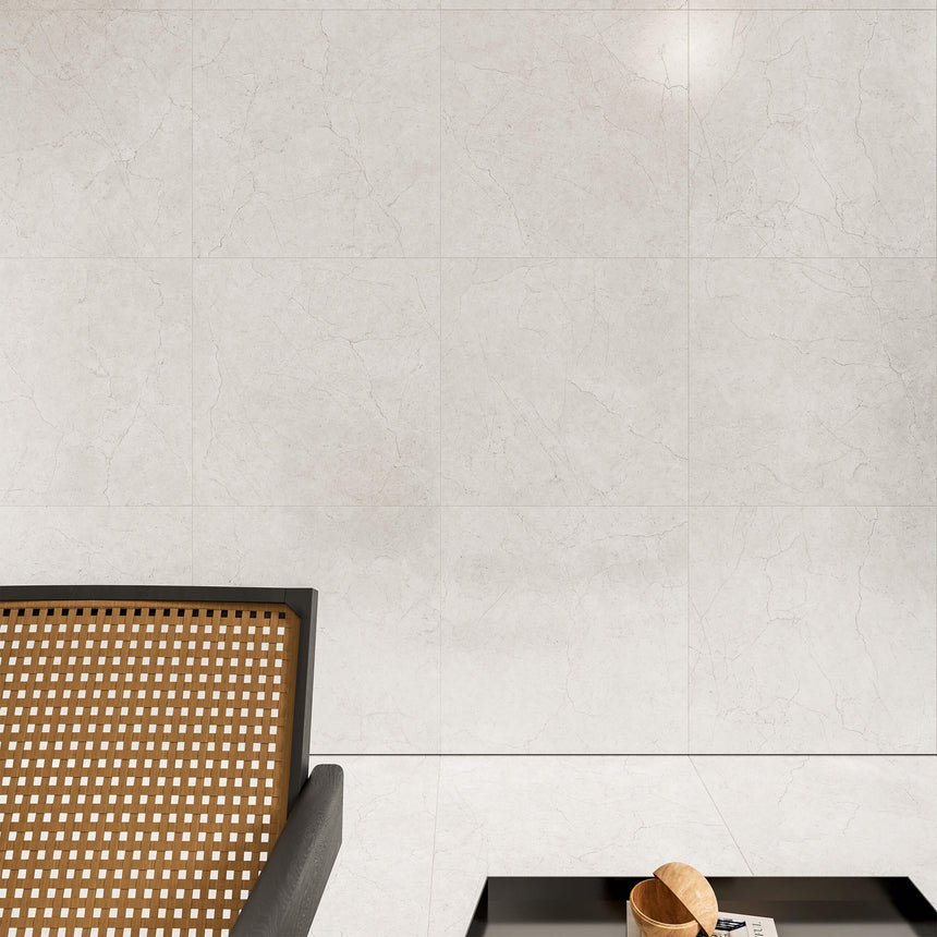 Crema Marfil 600x600 Silk Tec Bianco Marble Look Tiles Tilemall