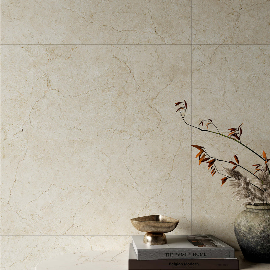 Crema Marfil 1200x600 Matt Ivoy Marble Look Tiles Tilemall