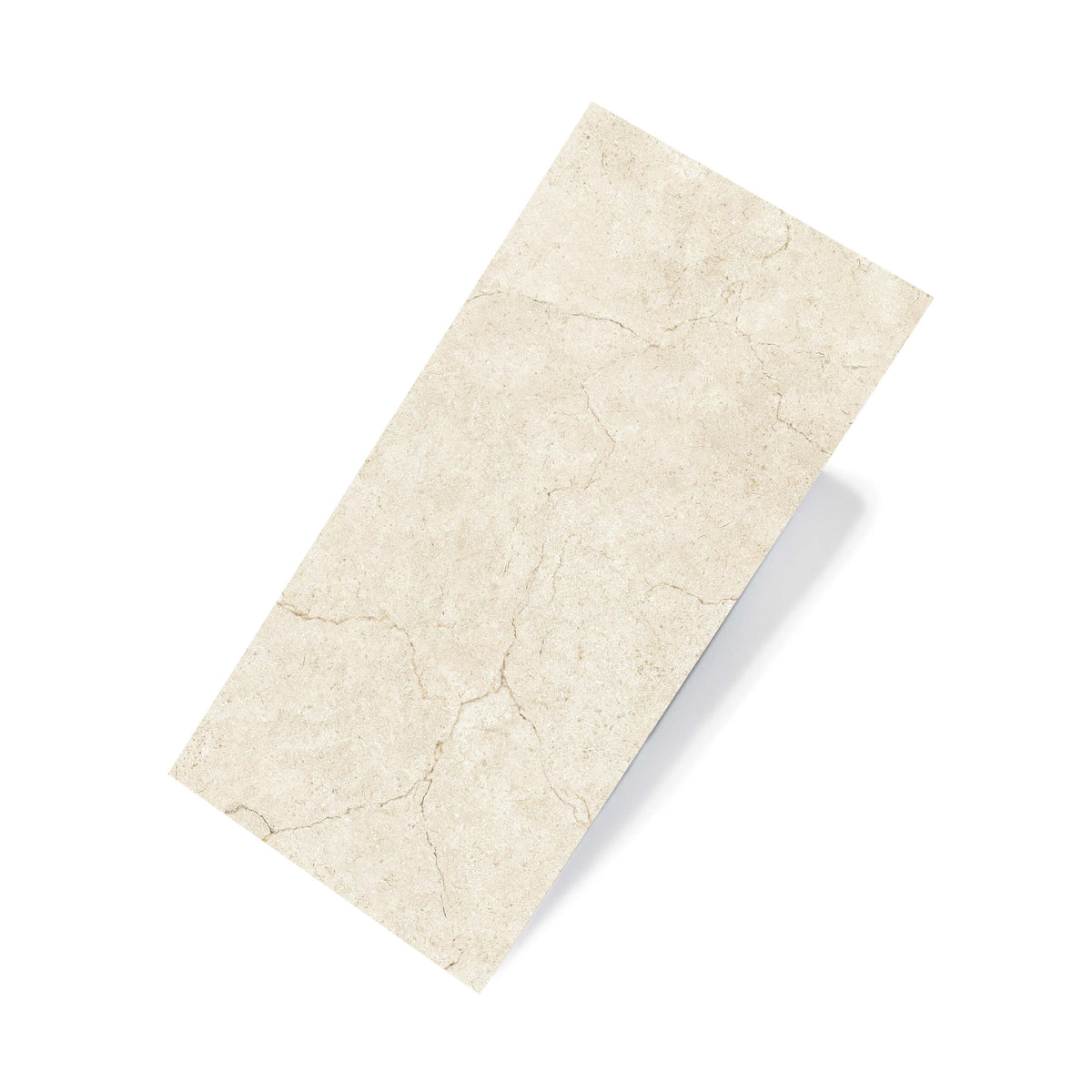 Crema Marfil 600x300mm Silk Tec ivory marble-look porcelain tile by Tilemall with subtle linear veining