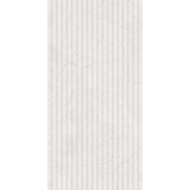 Crema Marfil 1200x600 Silk Tct 3D Concave Bianco Marble Look Tiles Tilemall