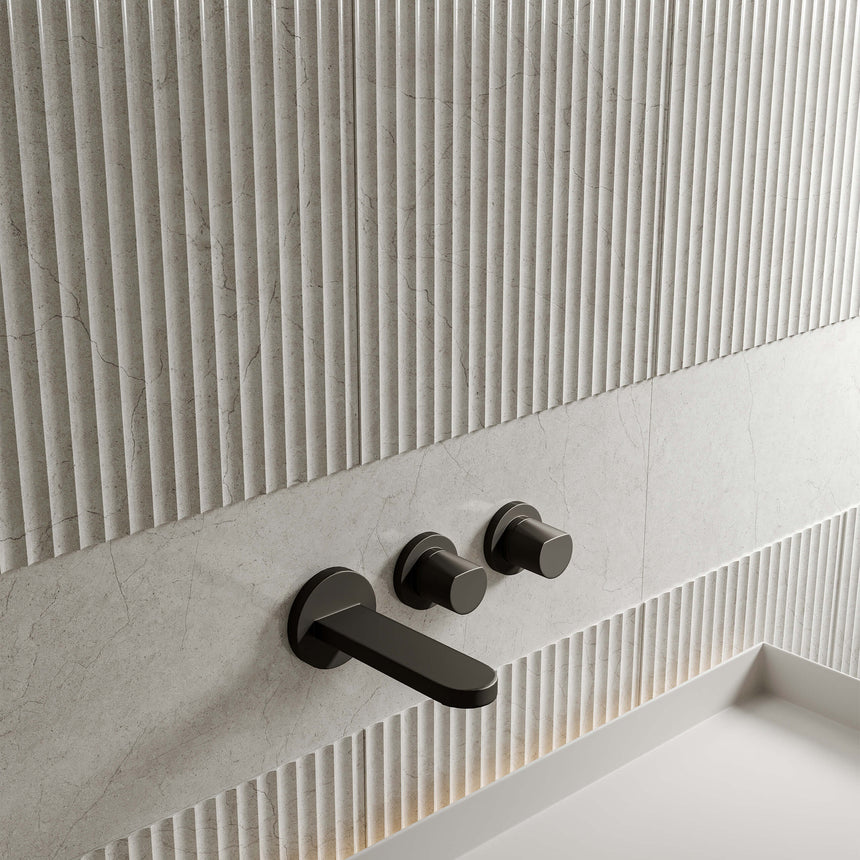 Crema Marfil 1200x600 Silk Tct 3D Concave Bianco Marble Look Tiles Tilemall