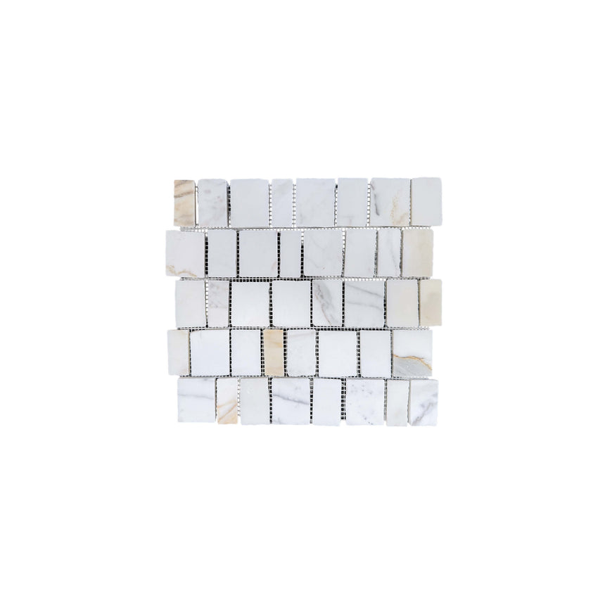 Marble Mosaic Scarpa Varies Honed Calacatta Gold