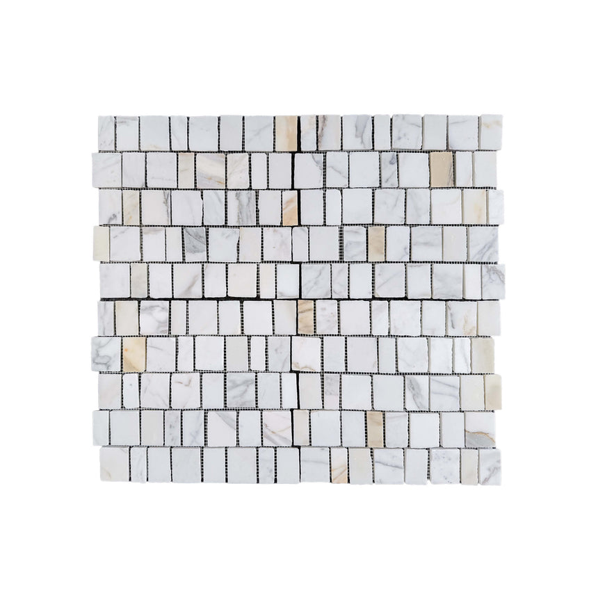 Marble Mosaic Scarpa Varies Honed Calacatta Gold