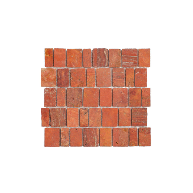 Marble Mosaic Scarpa Varies Honed Red Travertine