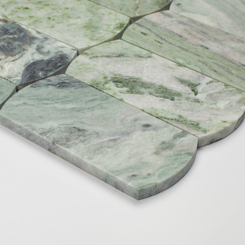 Marble Mosaic Arco 75x145mm Honed Jade Green