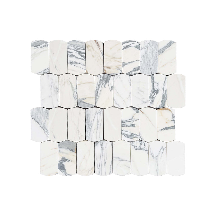 Natural Marble Mosaic Arco 306x297 Arabescato Honed Marble Mosaic Tilemall