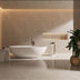 Kirra Solid Surface Stone Bath Overflow 1760mm Matt White