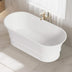 Harold Solid Surface Stone Bath Overflow 1500mm Matt White