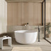 Olley Round Acrylic Freestanding bath Overflow 1350mm Matt White