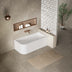 Clayton Freestanding bath Right Corner None Overflow 1500mm Gloss White