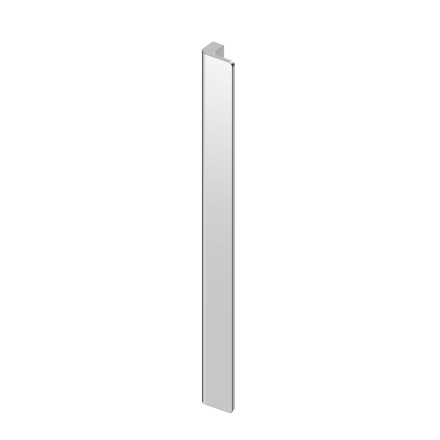 Nero Bianca appliance pull 440mm chrome by Tilemall, long rectangular handle with square mount