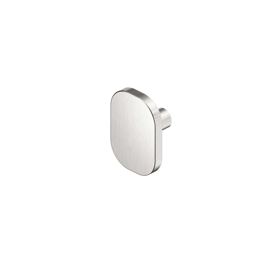 Nero Bianca 30x45mm brushed nickel cabinet knob with rounded square face by Tilemall