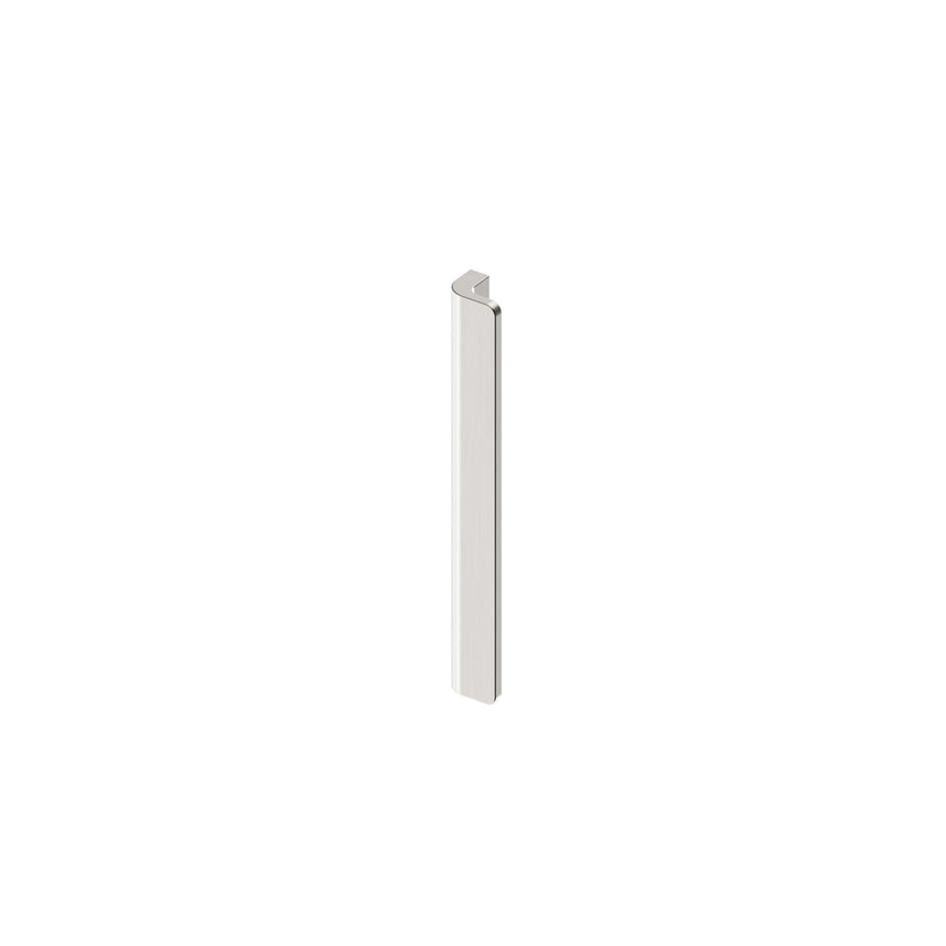 Nero Bianca brushed nickel pull handle 200mm by Tilemall with rectangular plate and top mount