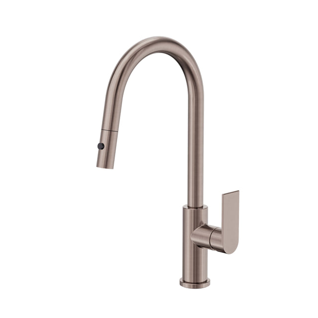 Nero Bianca 265x115mm brushed bronze pull out sink mixer with veggie spray by Tilemall