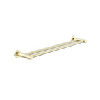 Nero Dolce II Double Towel Rail 600mm Brushed Gold