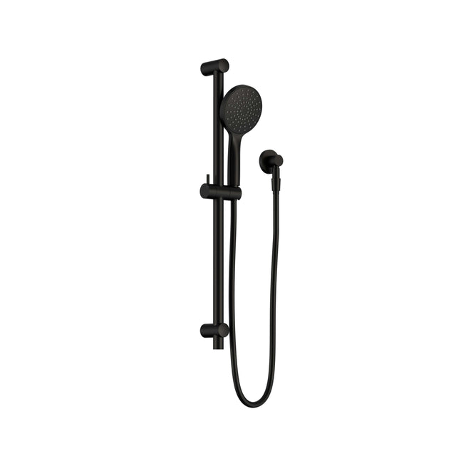 Nero Dolce II 101x272mm matte black rail shower kit with round head and handheld by Tilemall
