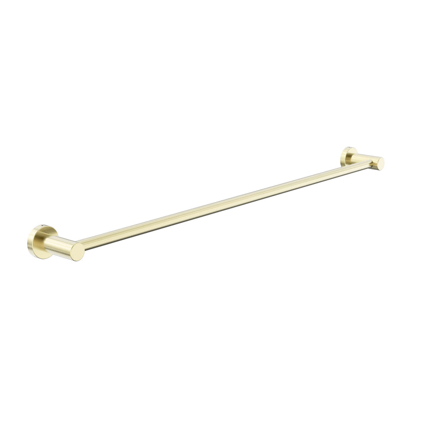 Nero Dolce II single towel rail 800mm brushed gold by Tilemall