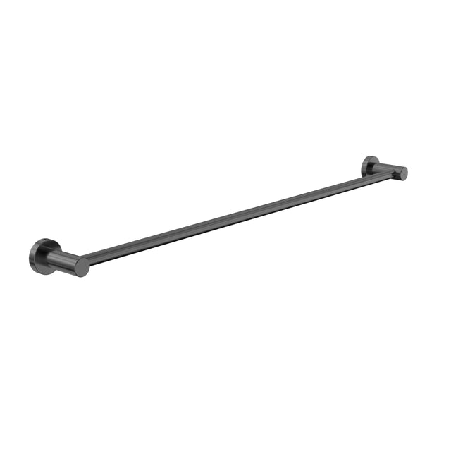 Nero Dolce II single towel rail 800mm gun metal by Tilemall