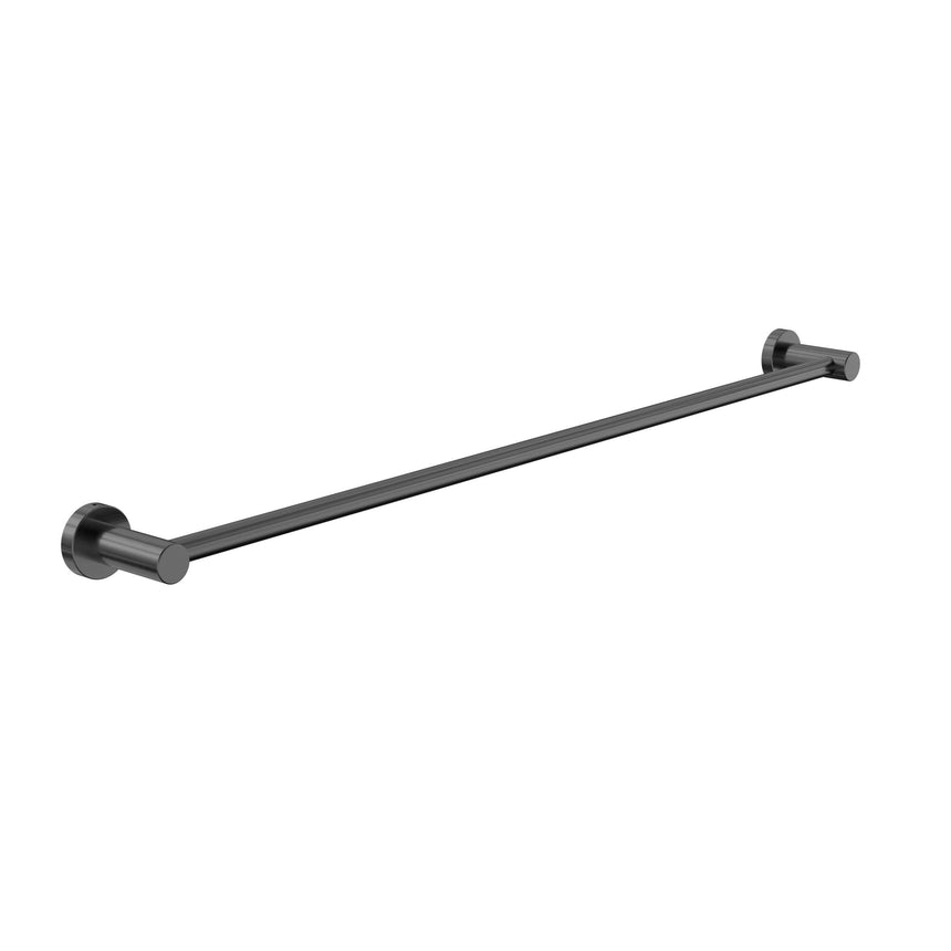Nero Dolce II single towel rail 800mm gun metal by Tilemall