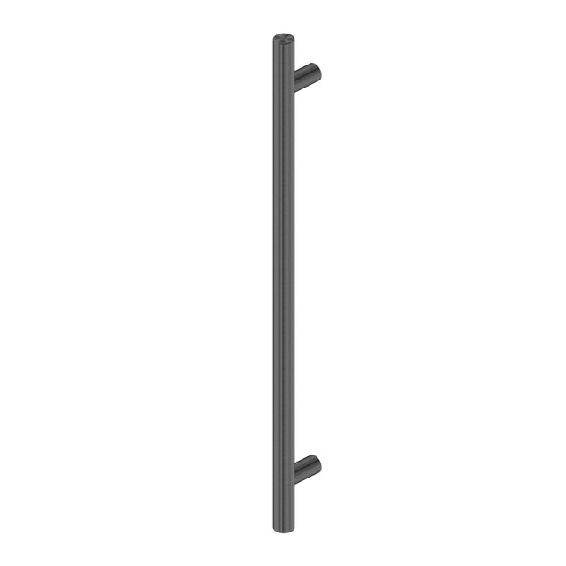 Nero Mecca appliance pull 520mm gun metal by Tilemall, vertical bar with side handles