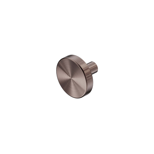 Nero Mecca 26x36mm cabinet knob Ø36 brushed bronze with cylindrical post by Tilemall