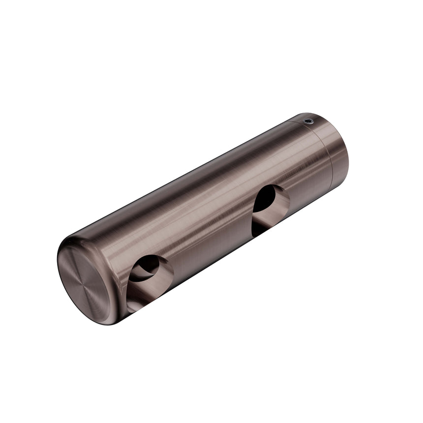 Nero Mecca Care 25mm grab rail double towel bracket left brushed bronze by Tilemall
