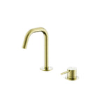 Nero Mecca Hob Baisn Mixer Set Edge Spout Brushed Gold