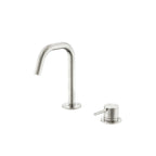 Nero Mecca Hob Baisn Mixer Set Edge Spout Brushed Nickel